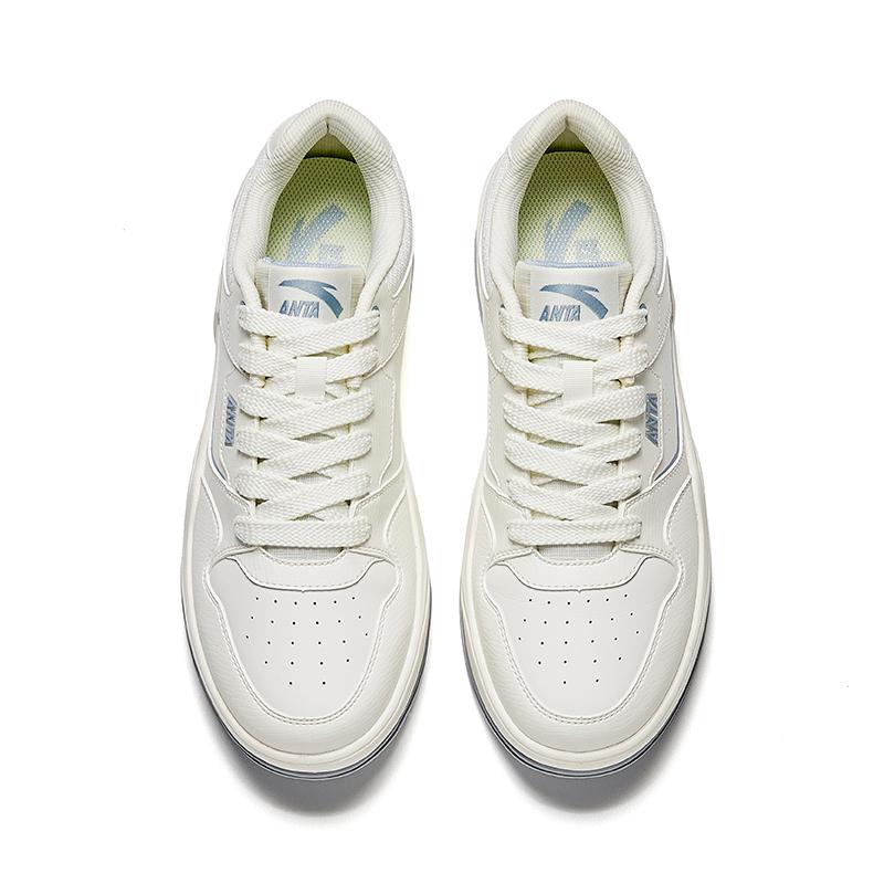 Anta C37 Series Classic Versatile Fashion Casual Slip-Resistant Durable Low-Top Skate Shoes Men Sneaker White Blue 912528037-1
