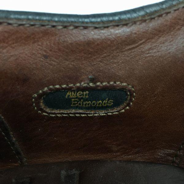 Allen Edmonds 80s Vintage McAllister Full Brogue Wingtip Shoes Black Size 10.5D / 28.0-28.5cm(USED)