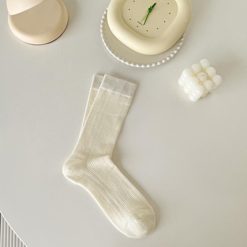 Seasonal Thin Socks Are Hollow And Versatile Socks Style Sweet Mid-Tube Women'S Socks