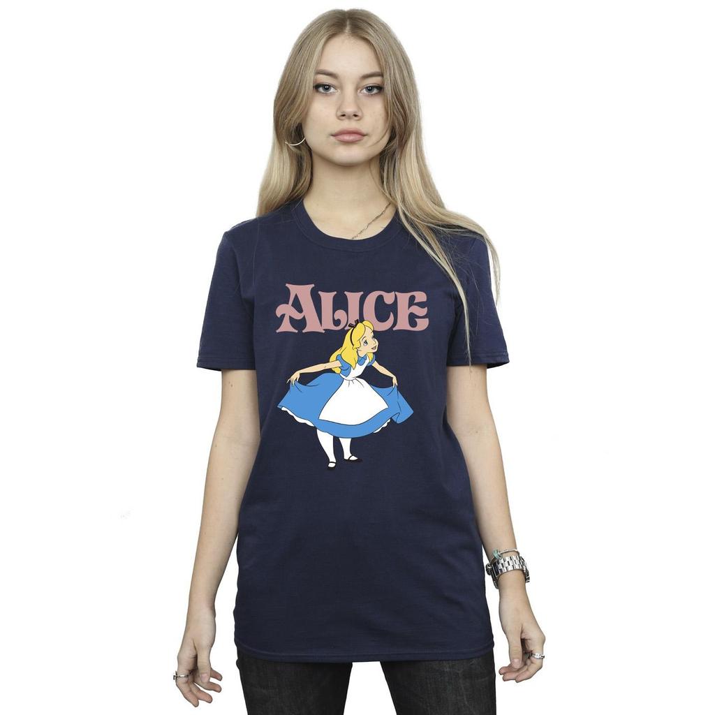 Disney Womens/Ladies Alice In Wonderland Take A Bow Cotton Boyfriend T-Shirt