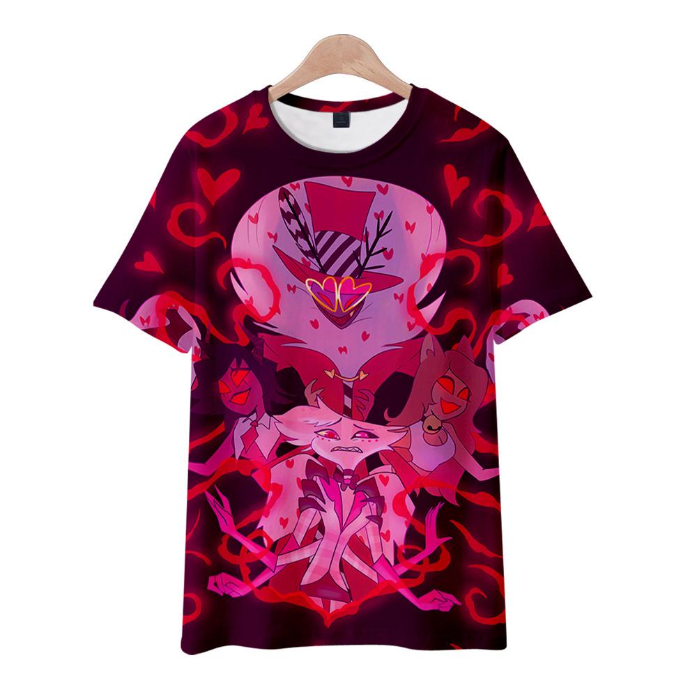 10 Colors Summer Fashion Women/Men's Casual Anime Hazbin Hotel Printed Cosplay Short Sleeve T-shirts