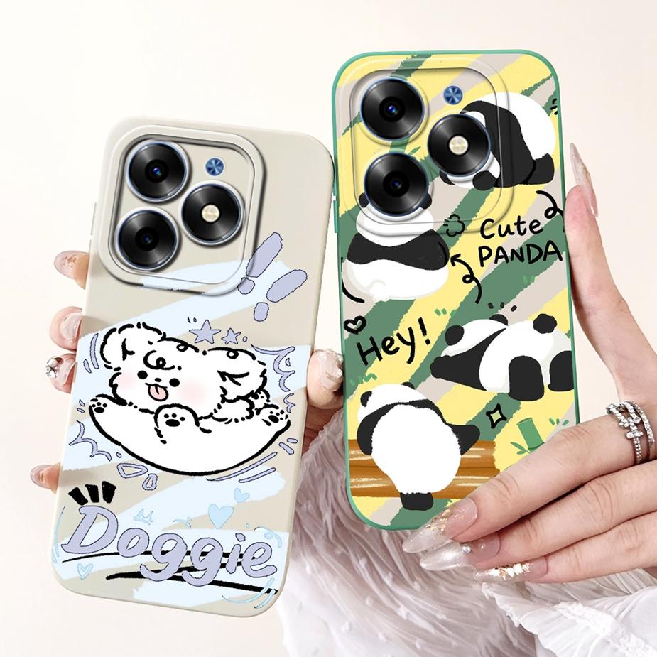 For Tecno Spark 20C Case Spark20 Pro KJ6 Cute Animals Carton Cover Soft TPU Phone Case For Tecno Spark 20 Pro Plus Spark20 Shell