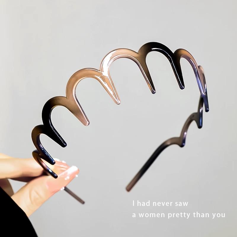Fix Bangs Broken Hair Teethed Non-slip Amber Hair Bands For Women Girls Sweet Hair Ornament Headband Fashion Hair Accessories