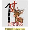 My First Chrismas DIY Clothing Heat Transfer Sticker Kids T-shirt Infant Romper Clothing Patches Heat Transfer Xmas Sticker