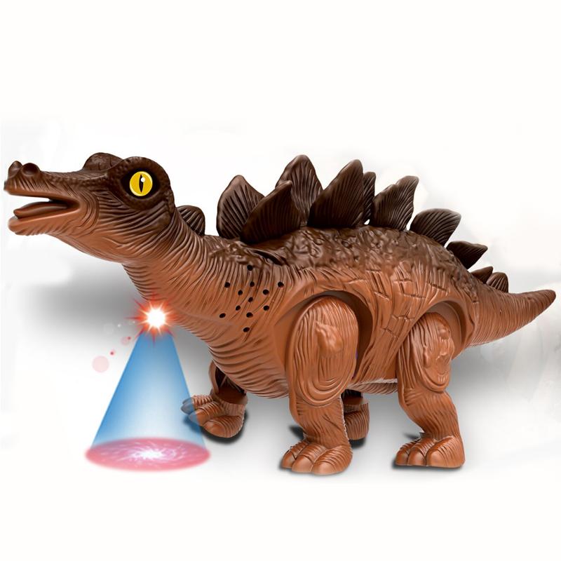 Electric Walking Dinosaur Toy Simulated Tyrannosaurus Rex Model Electronic Robot With Light Sound Projection Kids Boys Gift