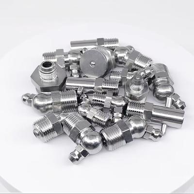 Metric & Imperial Thread Zerk Grease Fittings 304 Stainless Steel Straight Elbow Grease Nipple Lubrication Connector 10Pcs