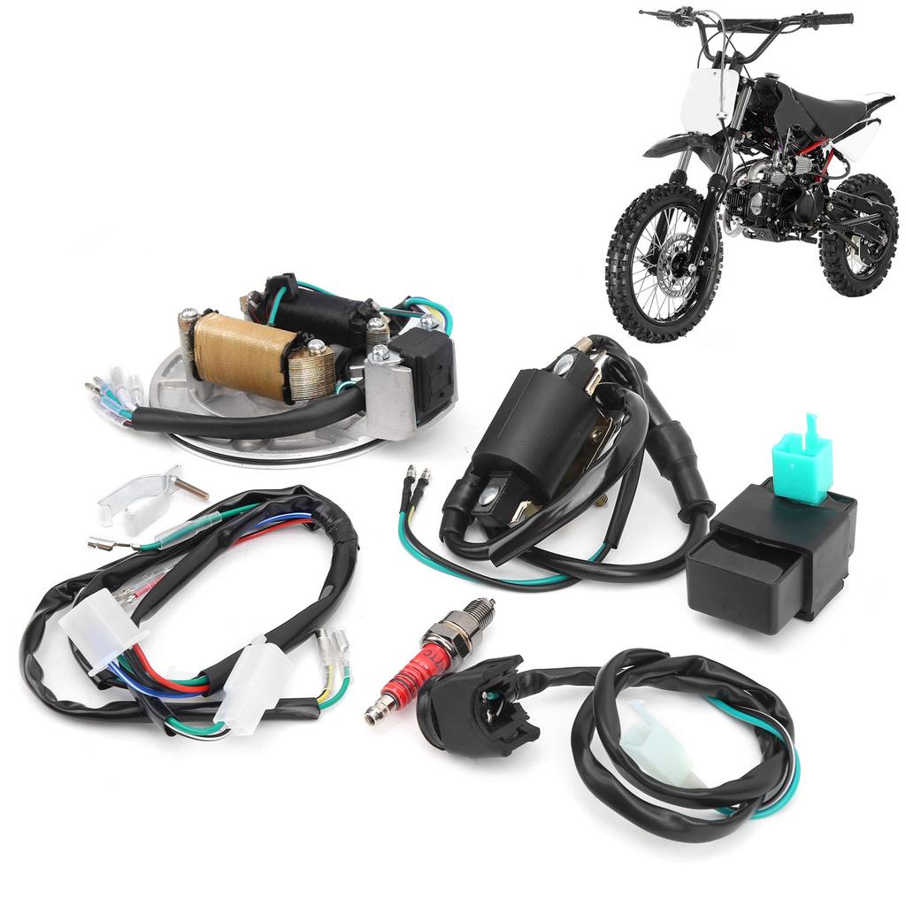 Ignition Coil Stator CDI Wiring Harness Spark Plug Kit Fit for XRCRF 50 50cc ‑125cc