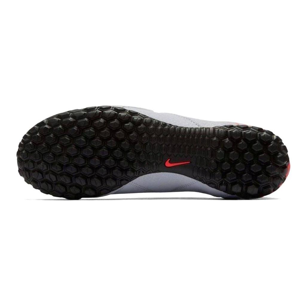 Nike Bombax Round Toe Lace-Up Non-Slip Shock Absorbing Wear-Resistant Low-Top Kids Soccer Shoes Kids Soccer Shoes Gray Red 826488-006