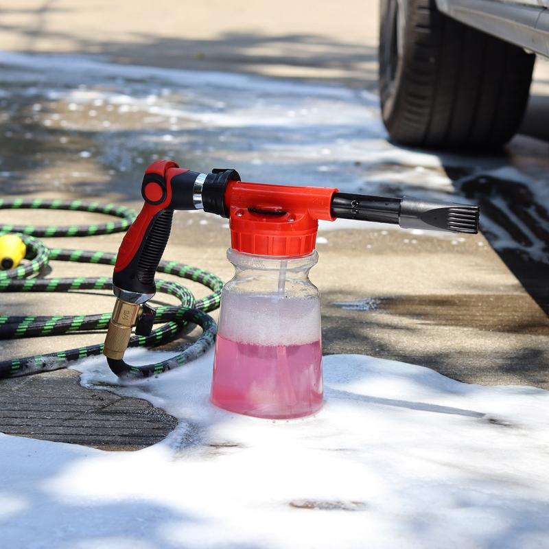 Schaumkanone, Einstellbare Schneeschaumlanze Transparenter Körper, Professioneller Auto-Schaumblaster Niederdruck-Schaumlanze