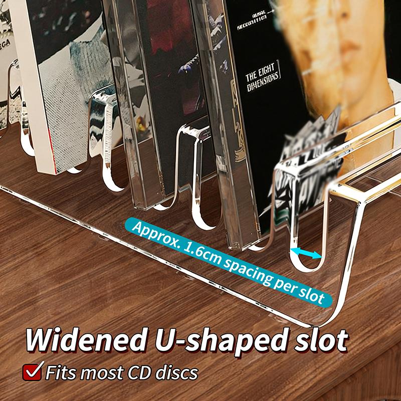 2PCS 6 8 Grid Acrylic CD Display Organizer Shelf for Music Album Storage Bedroom Office