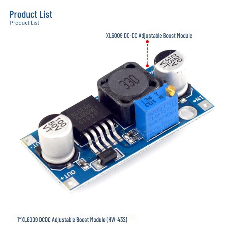 XL6009 DC-DC Adjustable Voltage Boost Regulator Module, LM2577 Alternative