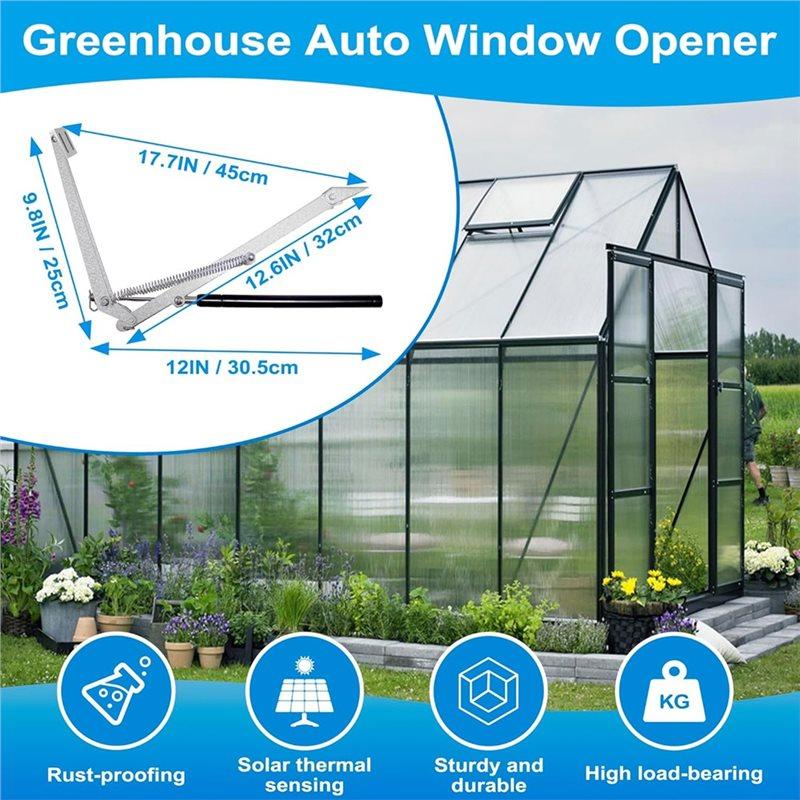 Premium-Solar Powered Greenhouse Window Opener, Auto Vent Opener, Heat Hothouse Roof Vent Kit(2PCS)