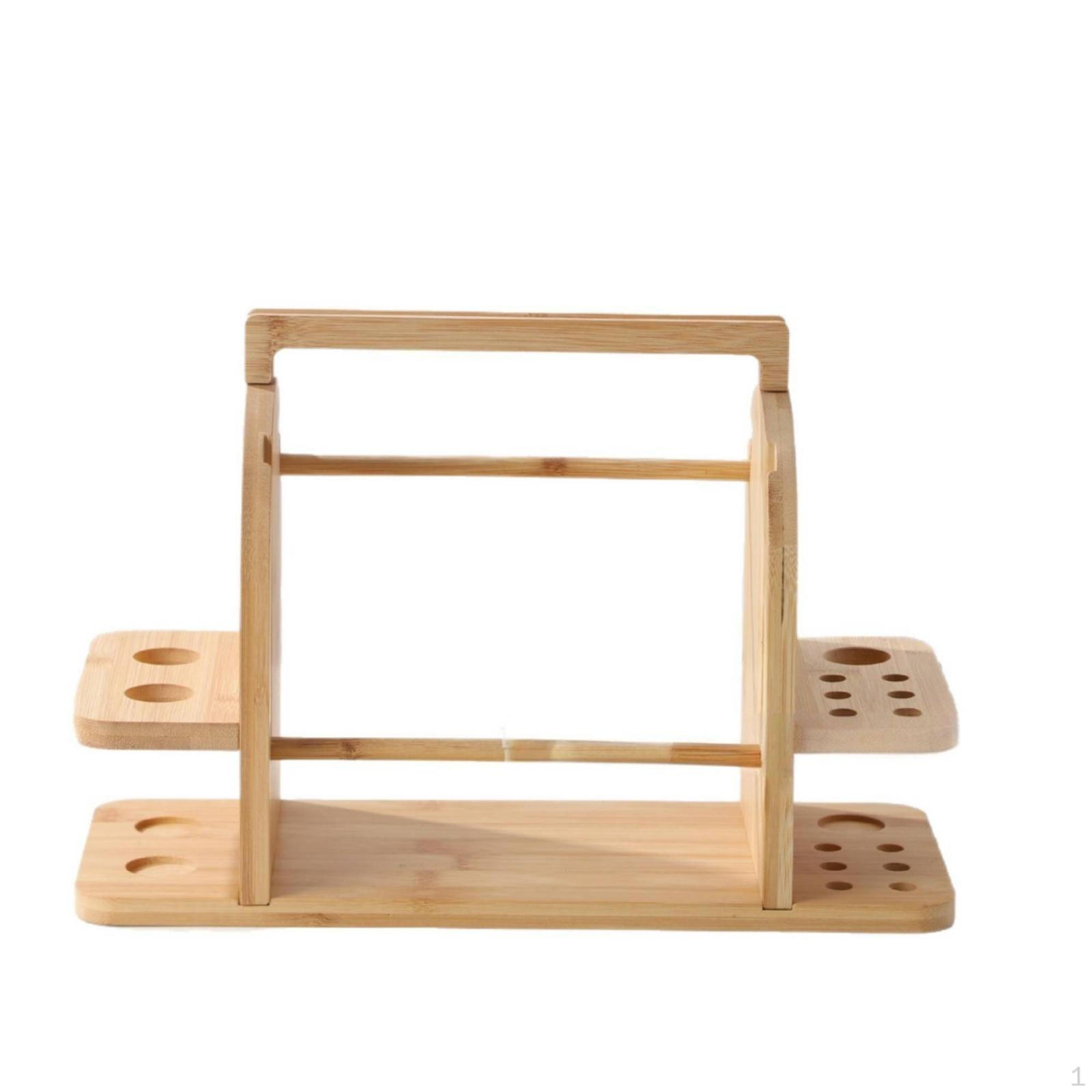 Wooden Yarn Stand Knitting Holder Sturdy Wood Thread Dispenser for Knitters, Crafters,