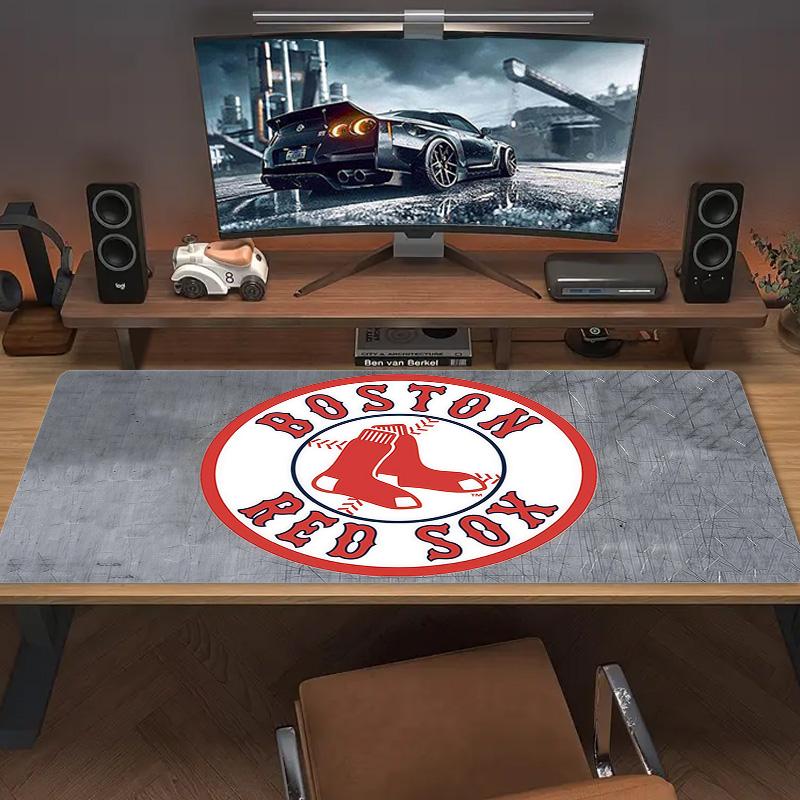 Boston Red Sox Print  Cushion Non-slip Laptop Tablet Big Mousepad XXL Mat Mini PC Playmat With Lock edge
