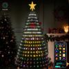 Smart Christmas Tree Toppers Lights App DIY Picture LED RGB String Light Bluetooth Control LED Star String Waterfall Xmas