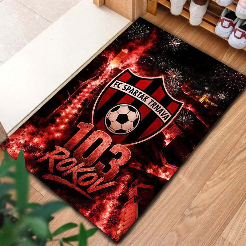 Tappeto FC Spartak Trnava per Soggiorno Camera da Letto Decorazione Divano Casa, Tappetino Antiscivolo per Giochi Bambini
