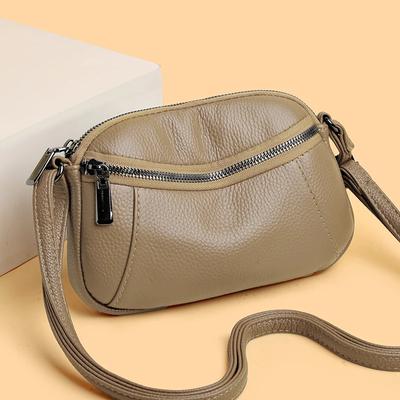 Axelväska i läder för kvinnor Casual Messenger Plånboksväskor Feminint Design Lyx Mode