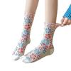 High-value Retro Flower Socks Medium Tube Socks Women's Literary Floral Ethnic Style Flower Mori Women's Cotton Socks