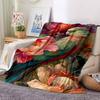 1pc Parrot Blossoms Lightweight Flannel Blanket, Comfortable and Warm Blanket, for Office and Camping Sofa Bed, Livingroom138
