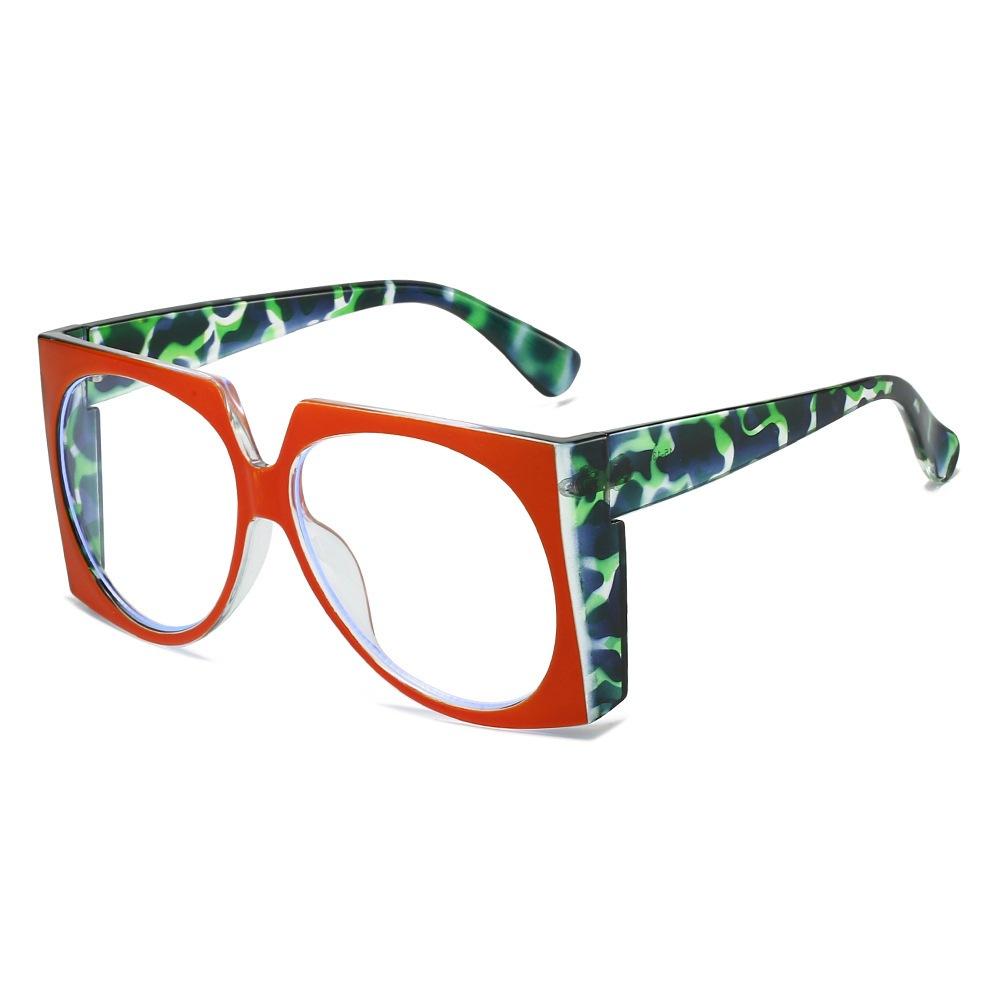 New fashionable square simple contrasting color large frame sunglasses ins trendy personality versatile street shot sunscreen sunglasses
