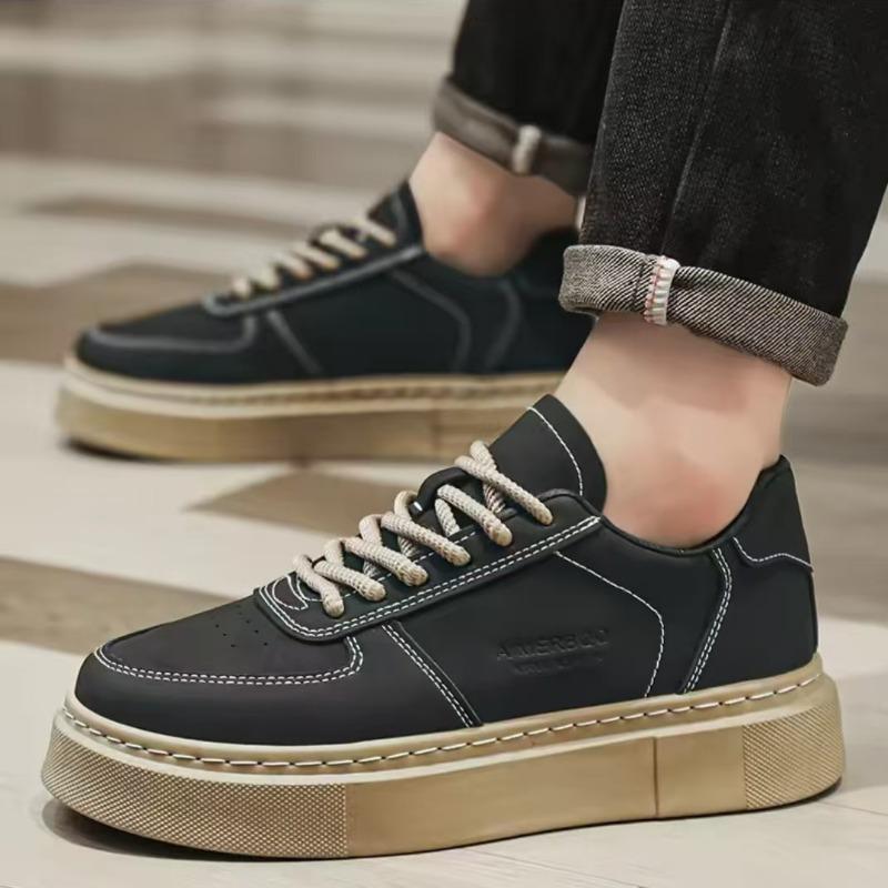 Fashion Shoes Men 2025New Spring Thick Soled Casual Shoes Fashion Versatile Male Sneakers Retro Work Boards Shoes Plus Zapatos De Hombre