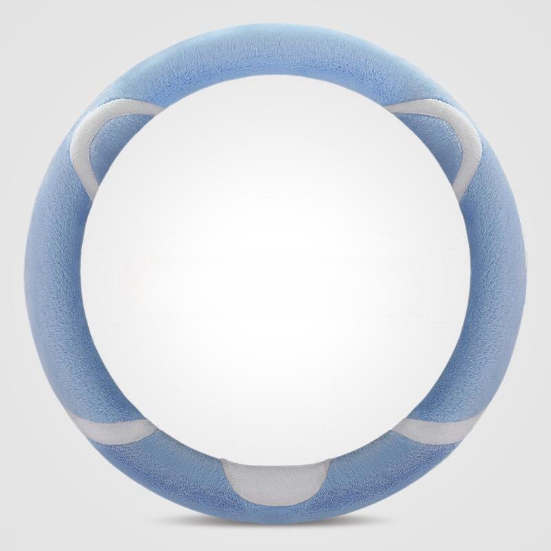 Customizable Plush Cartoon Steering Wheel Cover For Cars Soft And Cozy Winter Style