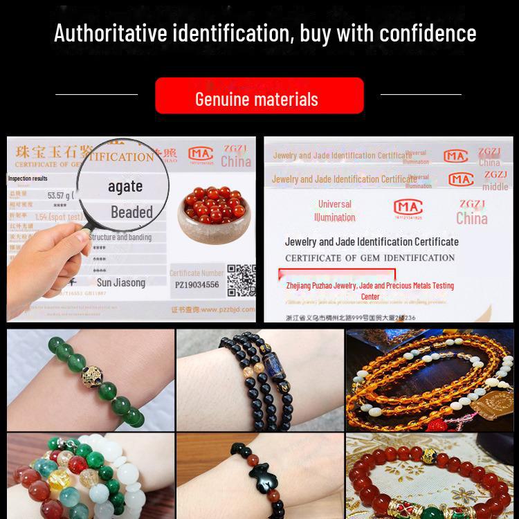 Cuentas de Ágata Roja Natural: Cuentas de Agujero Grande para Pulseras DIY, Collares y Accesorios de Joyería