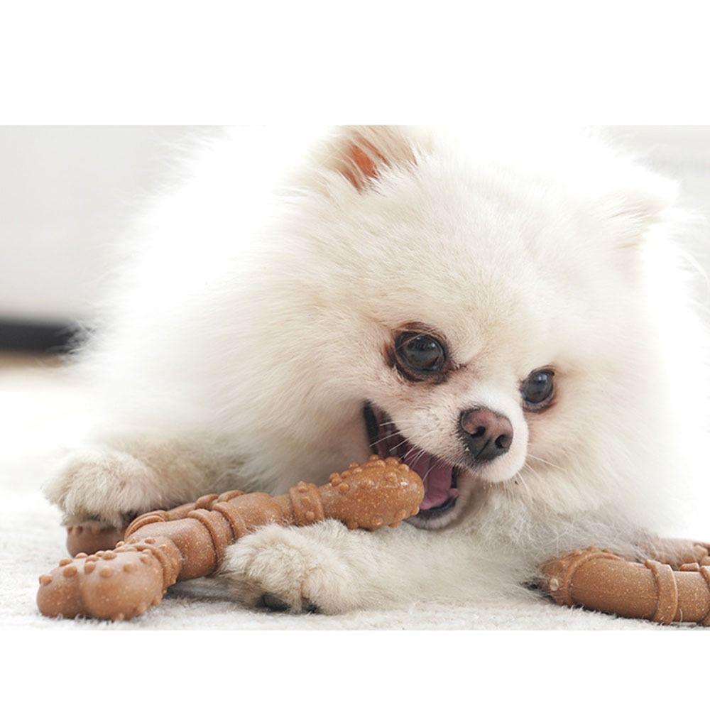 Bone-Like Shape Dog Teething Toy Natural Non-Toxic Imitation Bone Dog Toy Small Dogs