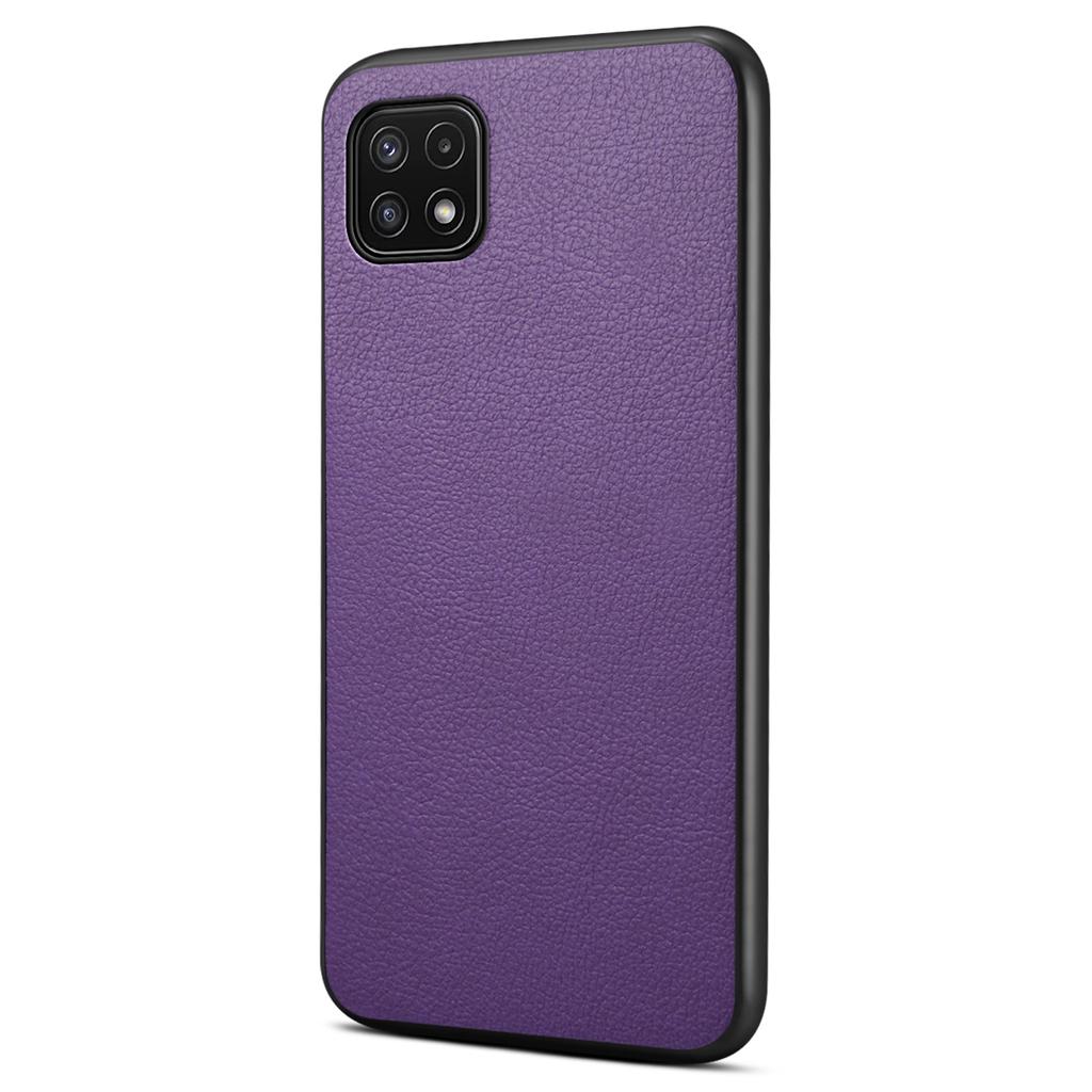 For Samsung Galaxy A22 5G (EU Version) Case PU Leather Fingerprint-Resistant Back Cover