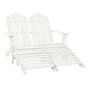 Vidaxl 2-Seater Adirondack Garden Chair with Footrest, Fir