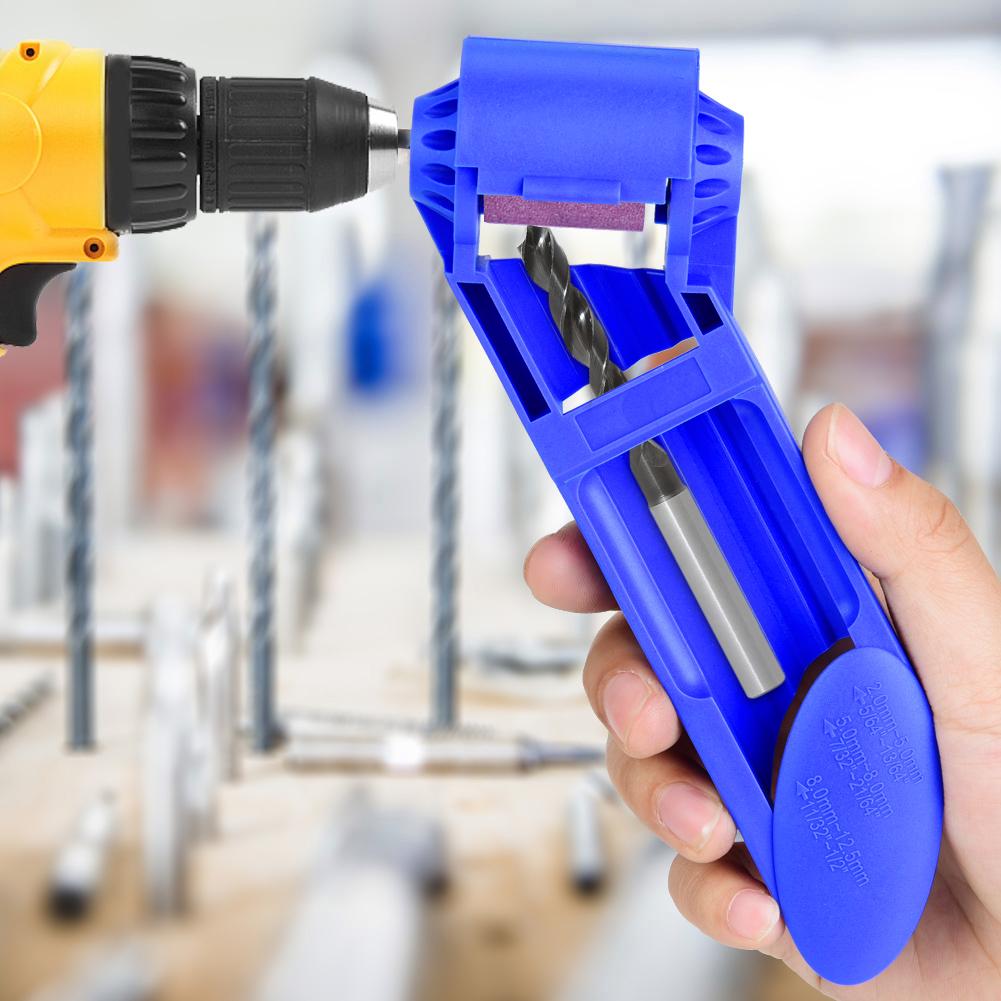 Tragbarer Bohrerschärfer Korund-Schleifscheibe Elektrisches Bohrer-Hilfswerkzeug