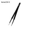 Stainless Steel Black ESD Bent Pointed Tweezers - Anti-static Mobile Phone Repair & Nail Art Tool