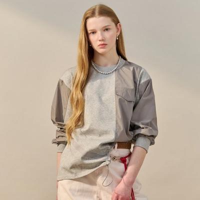 Unbalanced String Color Block Sweatshirt Zf04qt007na