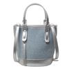 Popular contrasting color bucket bag women's new small bag fashionable portable shoulder bag textured messenger bag