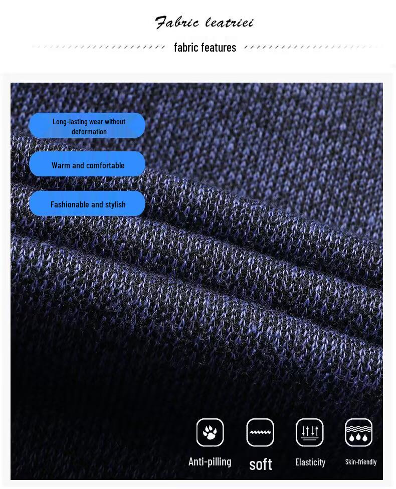 Men's V-Neck Knit Cardigan Sweater: Autumn-Winter Plus Velvet, Thickened, Loose Fit for Middle-aged & Elderly