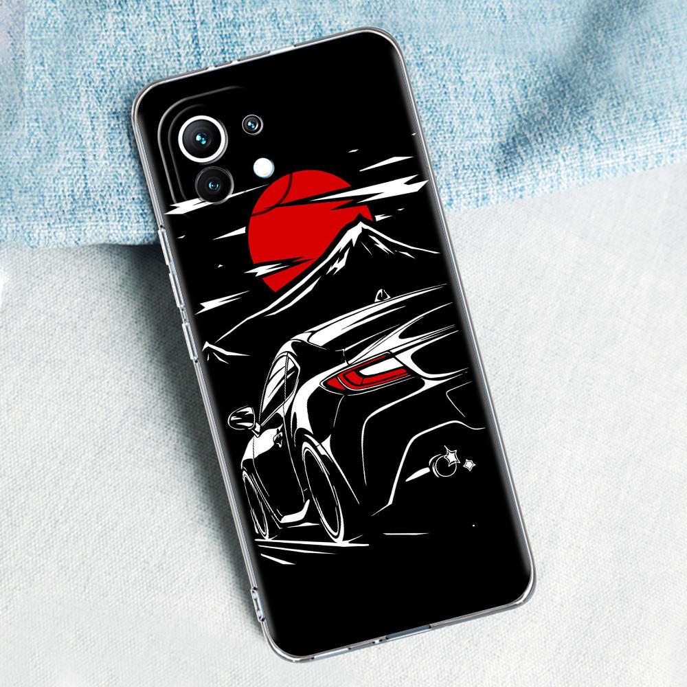Phone Case For Xiaomi Mi 15 14 13 12 11 Lite 15T 13T 12T Pro Poco X7 X6 X5 Pro 5G X3 NFC F7 F6 F5 Cover Japan JDM Sports Car