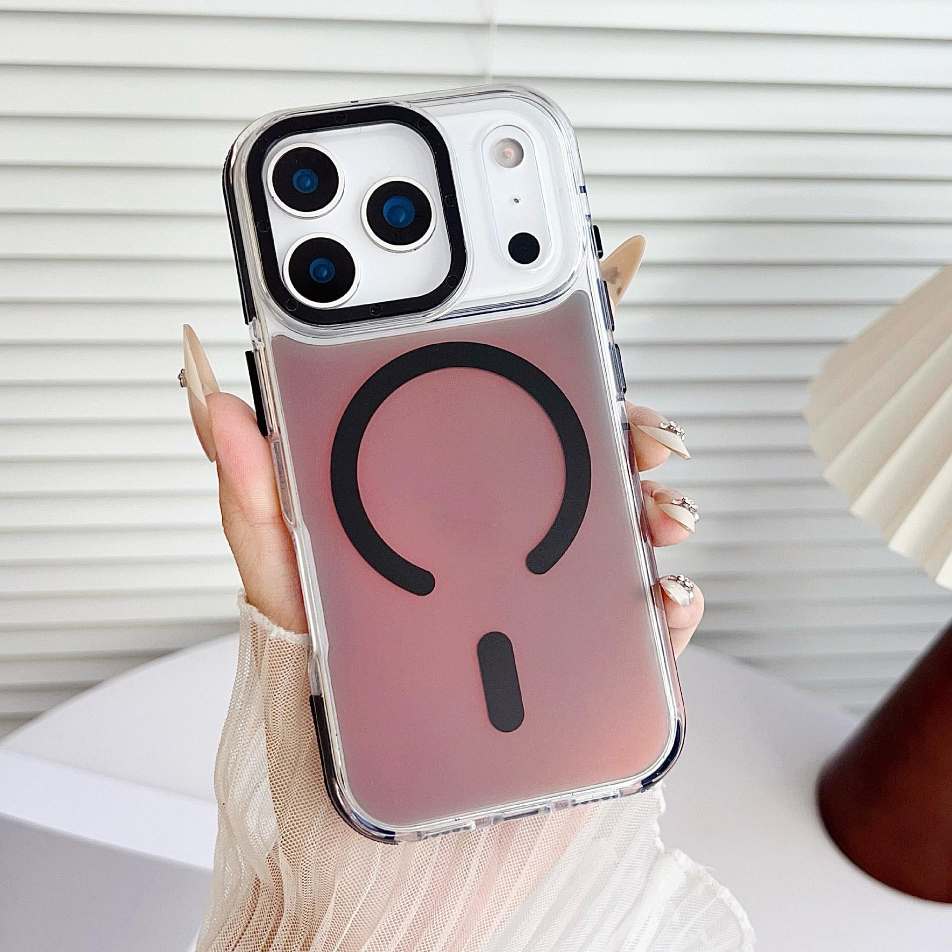 

Xuncai Chameleon Magnetic Anti-slip Phone Case with Metal Buttons for Apple 17 Pro Max iPhone 13 Pro