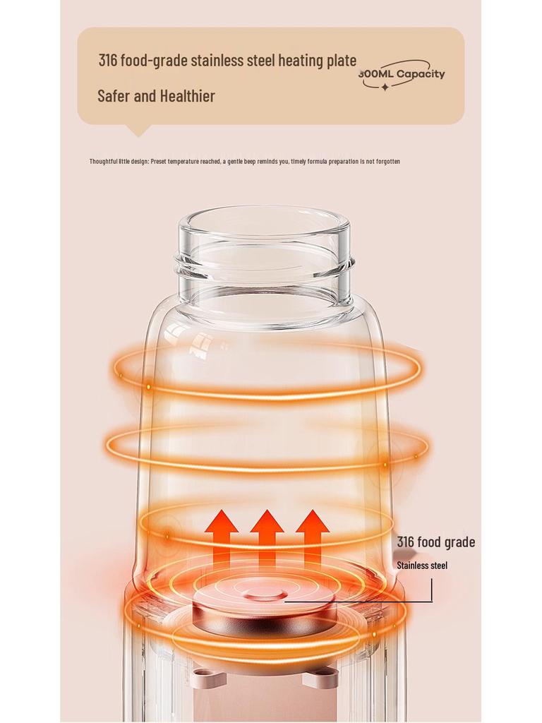 Anxi Bear Portable Milk Warmer: Fast-Charging, Temperature-Controlled Kettle for Baby Outings