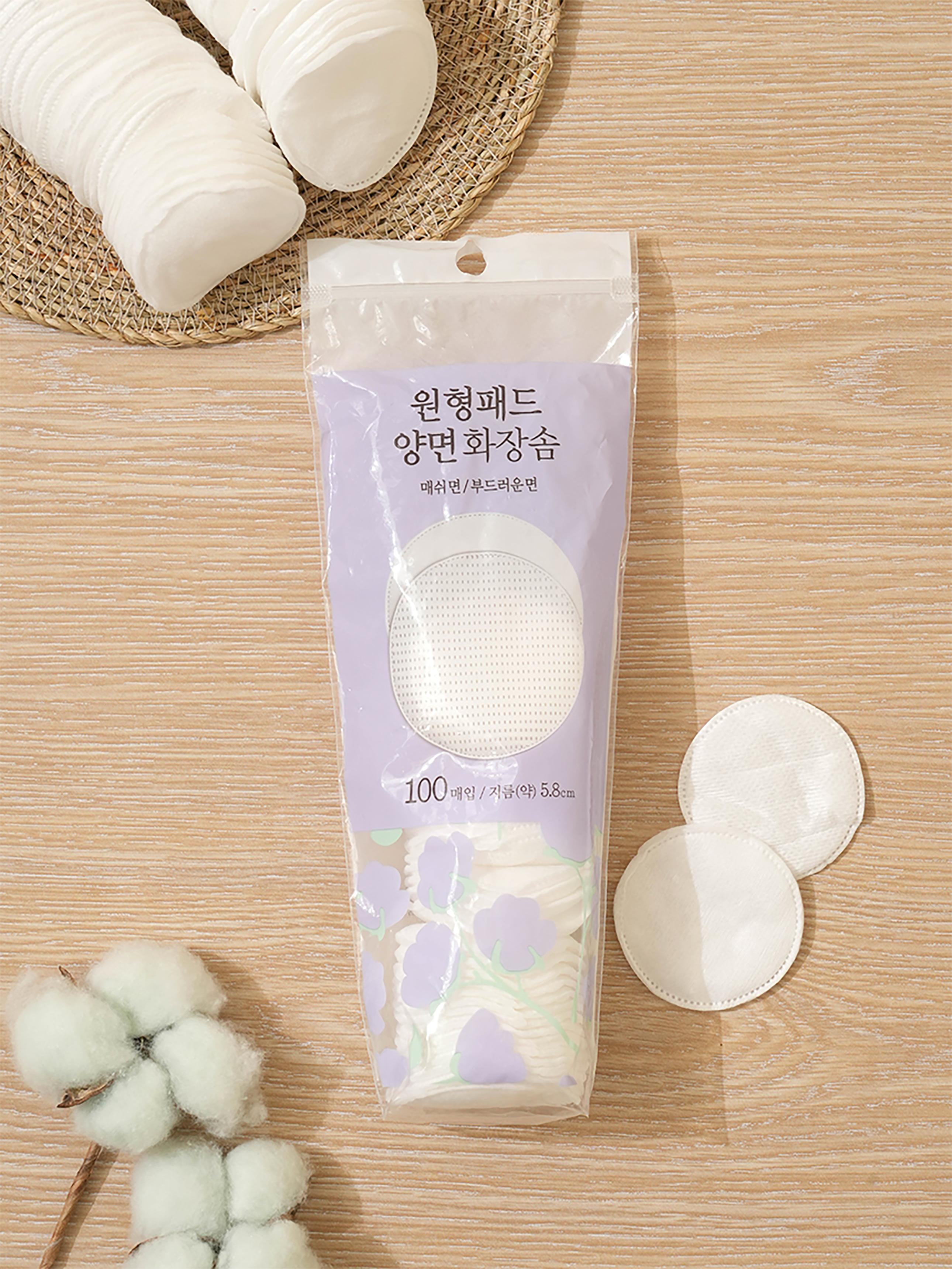 Premium Round Cotton Pads, 100 Count for Skincare & Makeup 1ea