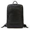 Classic Style Men Genuine Cowhide Leather Backpack 15 Inch Laptop School Bag for Daily Commute Travel Outdoor Large Capacity Male Rucksack