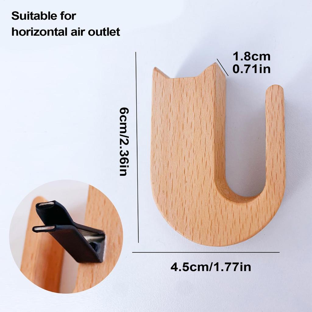 Car Air Vent Flower Vase Clip Air Vent Glass Propagation Plant Holder Wooden Automotive Aesthetic Interior Decoration For Sedan