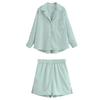 Fashion Wind 2024 New Fall Women's Clothing Elegant Versatile Long Sleeve Shirt Stripes Shorts Suit 3717240