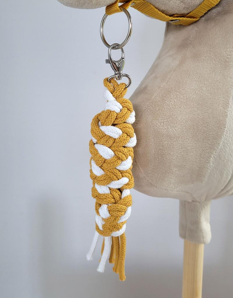 Hobby Horse Rope Lead - White and Mustard