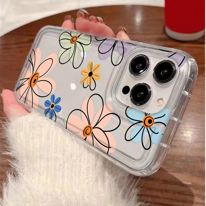 Case For Redmi Note 13 Cases Flower Pattern Case For  Redmi Note 12 Pro Plus 12S 11S 11 10S 10 9S Anti-Shock Airbag Cover