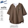 Men's Faux Two-Piece Waffle Knit Breathable T-Shirt