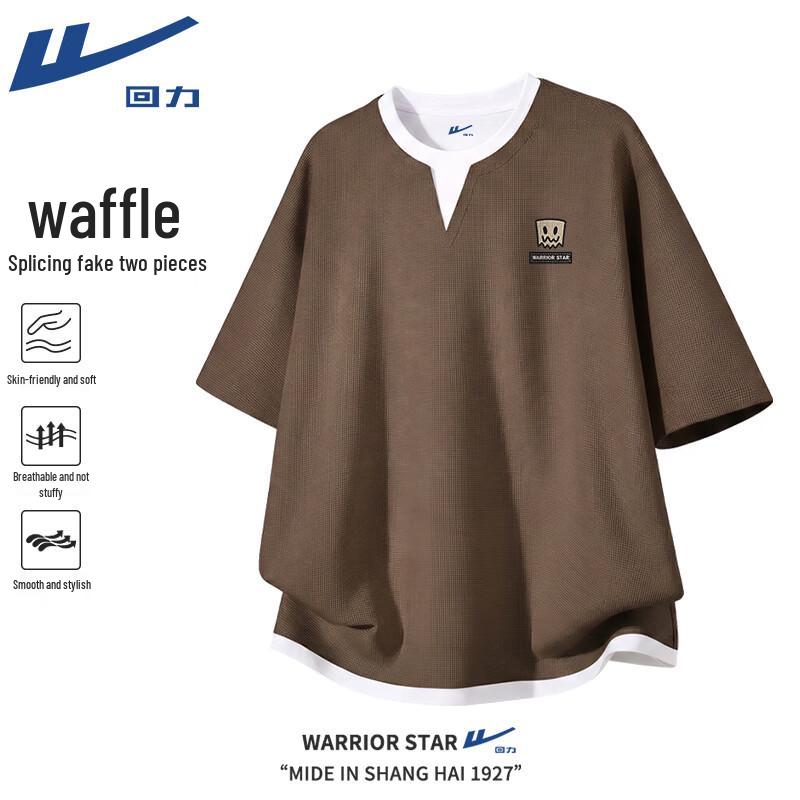 Warrior Men s Faux Two-Piece Waffle Knit Breathable T-Shirt