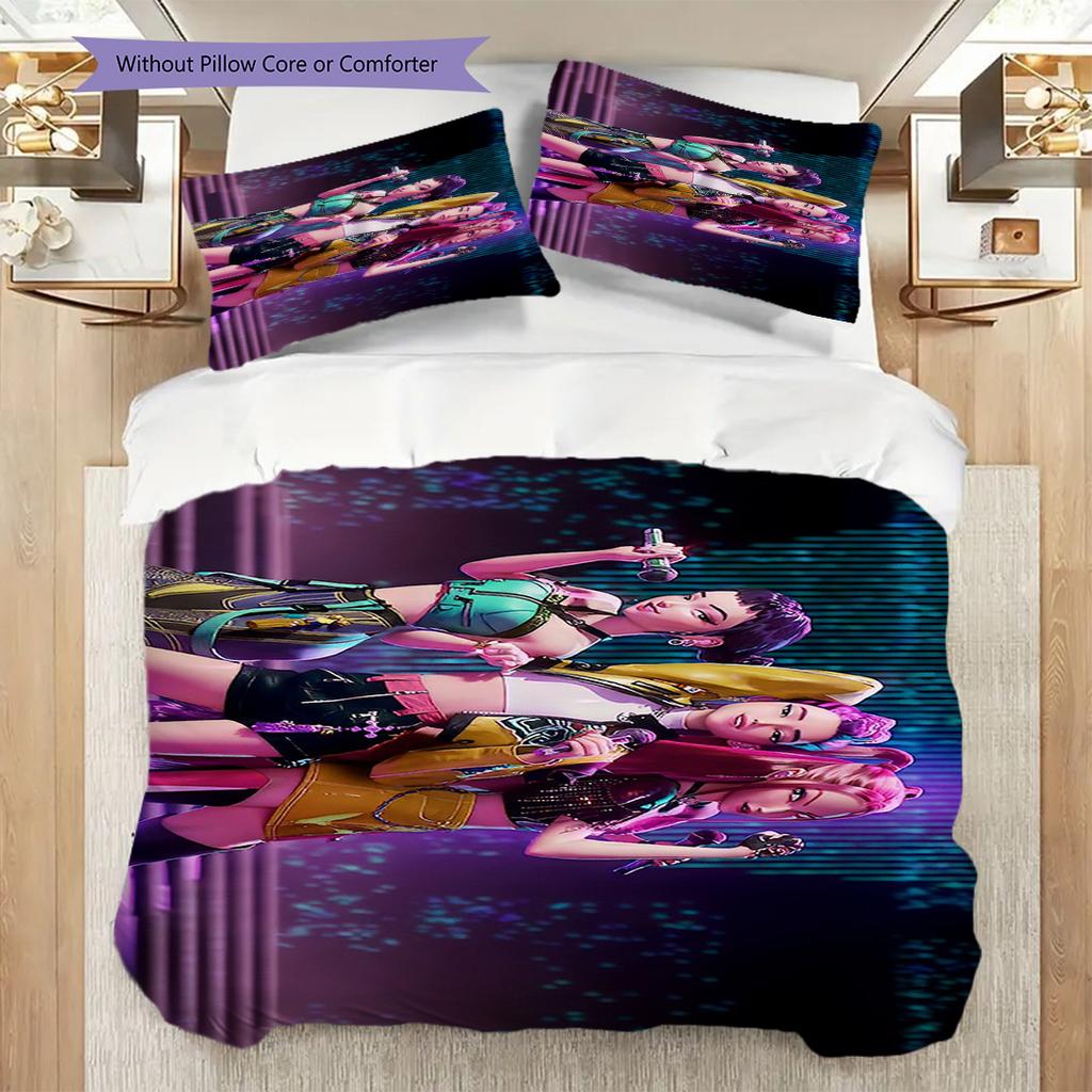 Vibrant Stage Performance Three-piece Set (1 * Duvet Cover + 2 * Pillowcase, Without Core) 2D Flat Duvet Cover and Pillowcase Bedding Set