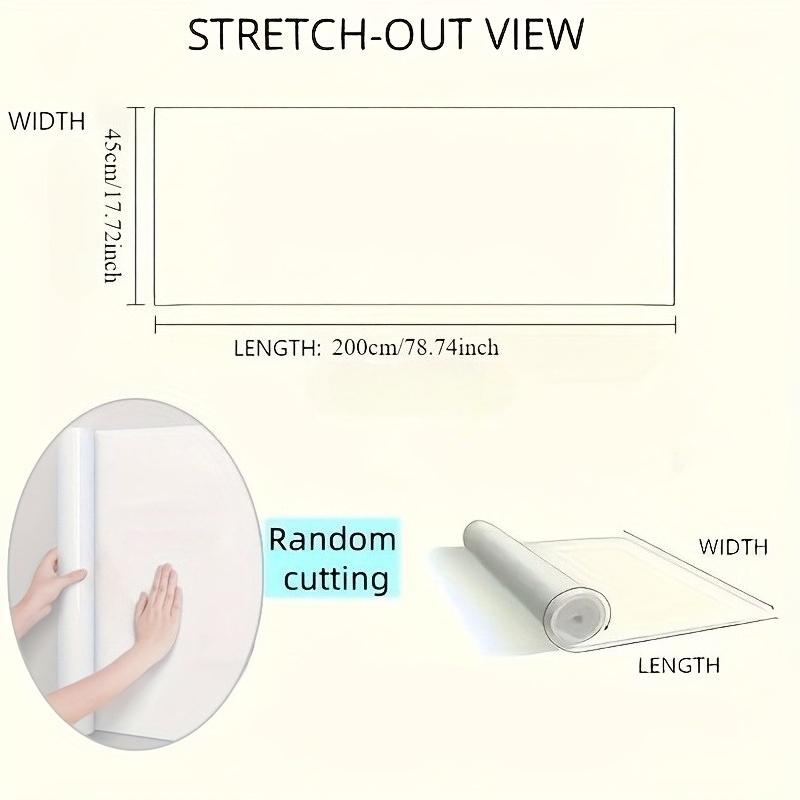 Removable Static Cling Whiteboard Sticker, Wall-Friendly Dry Erase Film for Home Office Classroom, Portable Presentation Board