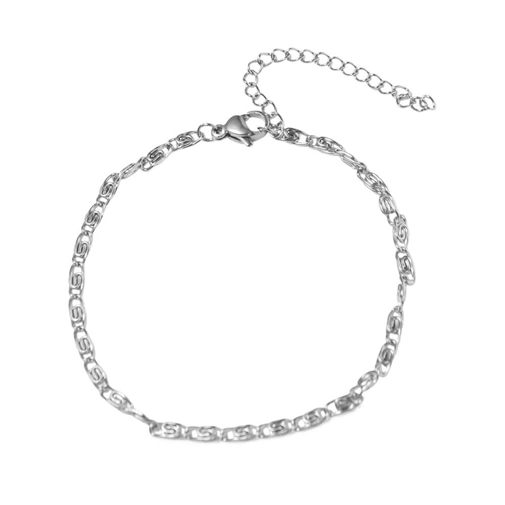 Simplicity Stainless Steel Bracelet Paper Clip Gold Bracelets Women Fashion Hands Jewelry  Lady
