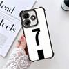 FootBall Number 7 10 19 Plating Phone Case For Xiaomi Redmi Note 14 15 Pro Plus 13 12 11 11S 11T 10 9S 9 5G Anti-Fall Airabag Co